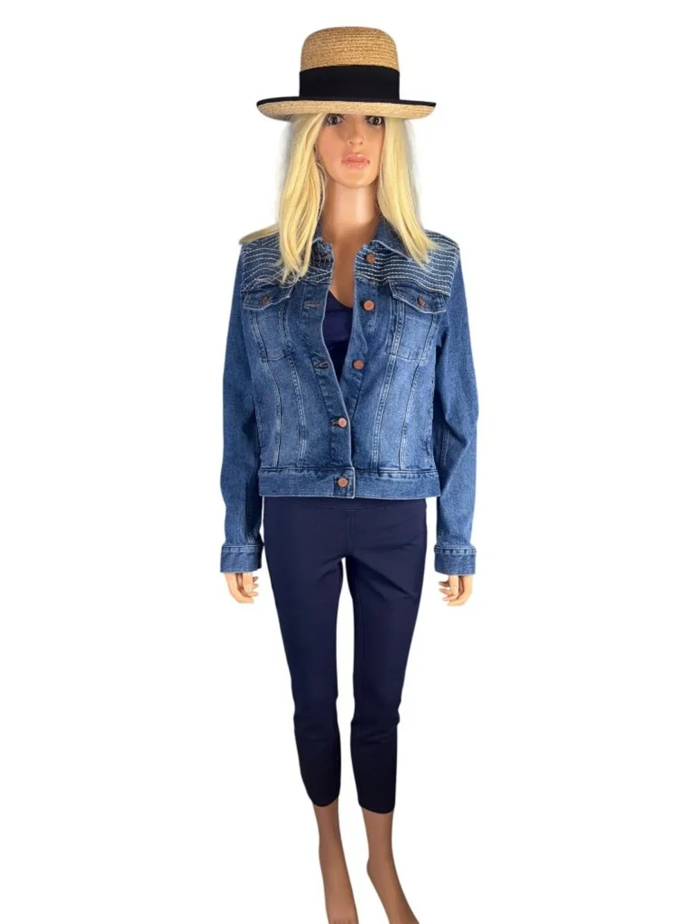 Tilley R2 Women's Medium Brim Raffia Hat UPF50 Packable MSRP$120